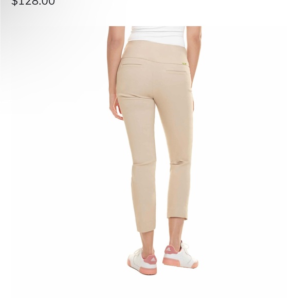 Swing Control Masters Ankle Pant Elasticized Waist W/Tummy Control Beige Size 12 - Picture 3 of 16